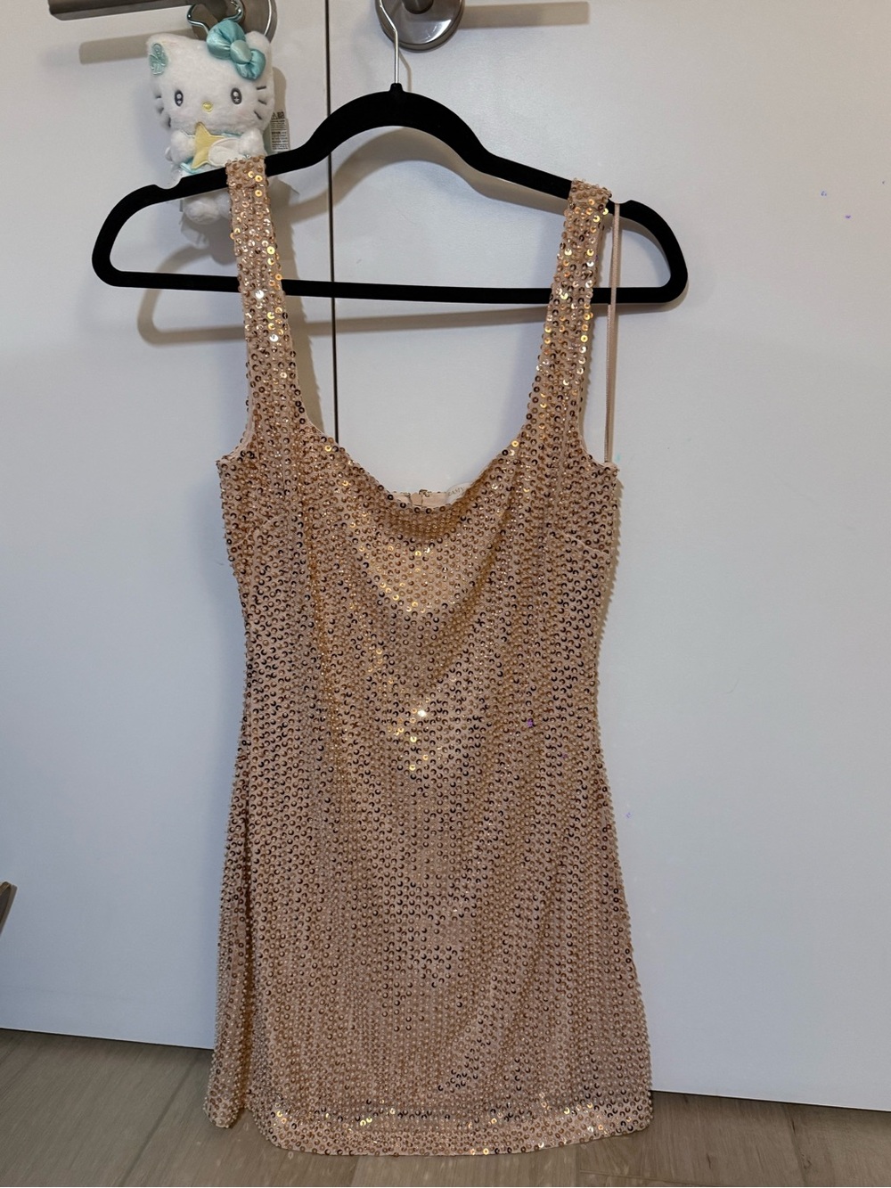 Ramy Brook Rose Gold Sequin Mini Dress